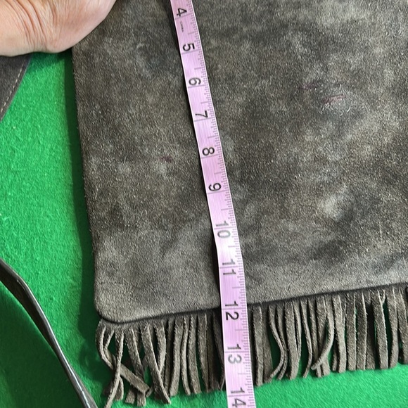 PRANA hippy leather 70’s crossbody bag with fringe made in India - Picture 13 of 16